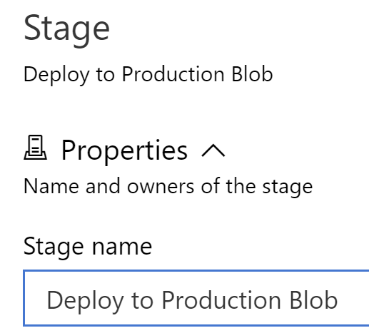 providing a name for the release stage