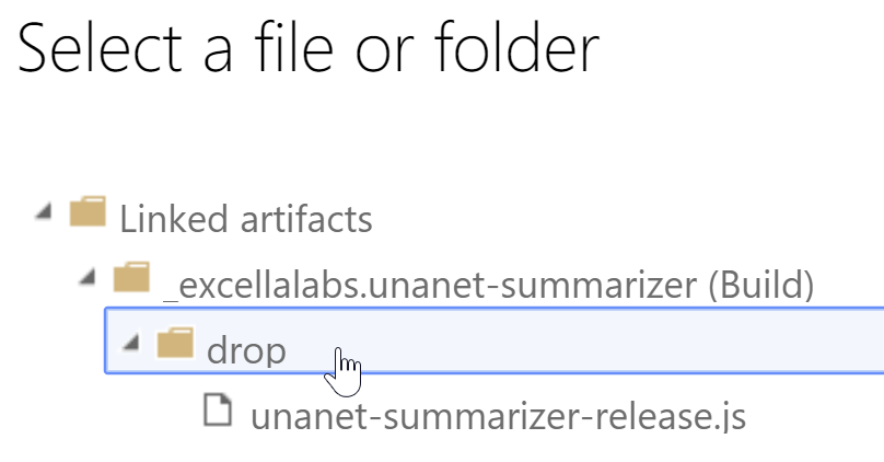 choosing the drop folder from a list of folders