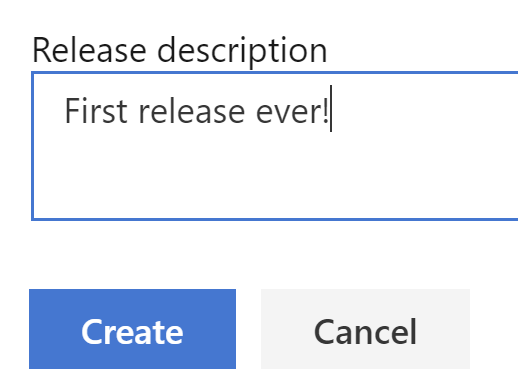 adding a description for the release