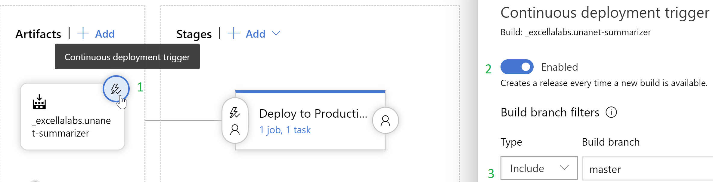 clicking the lightning bolt icon