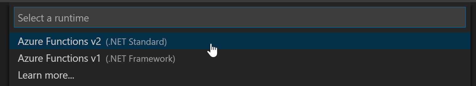 Selecting the v2 Runtime